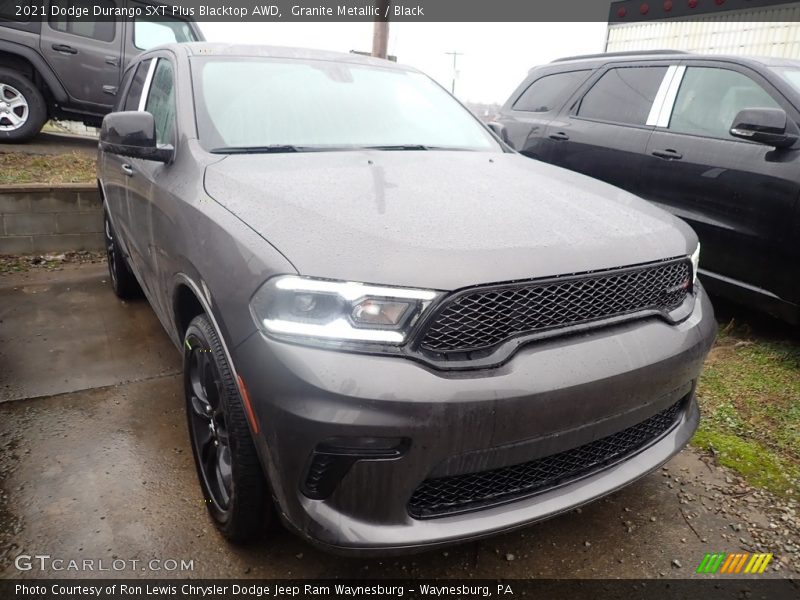Granite Metallic / Black 2021 Dodge Durango SXT Plus Blacktop AWD