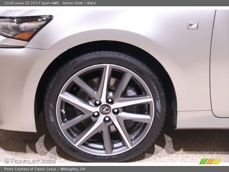 Atomic Silver / Black 2018 Lexus GS 350 F Sport AWD