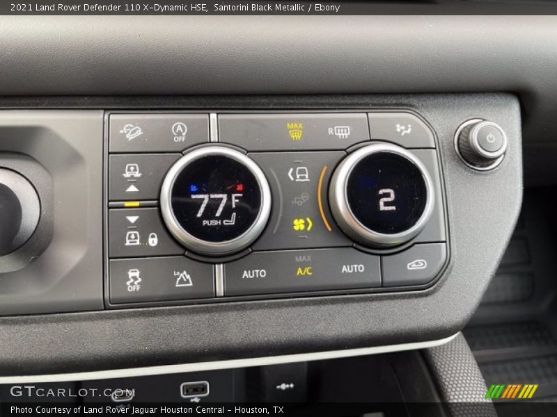 Controls of 2021 Defender 110 X-Dynamic HSE