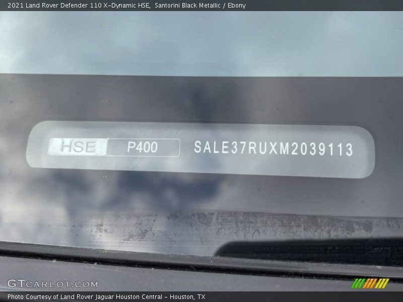 Santorini Black Metallic / Ebony 2021 Land Rover Defender 110 X-Dynamic HSE