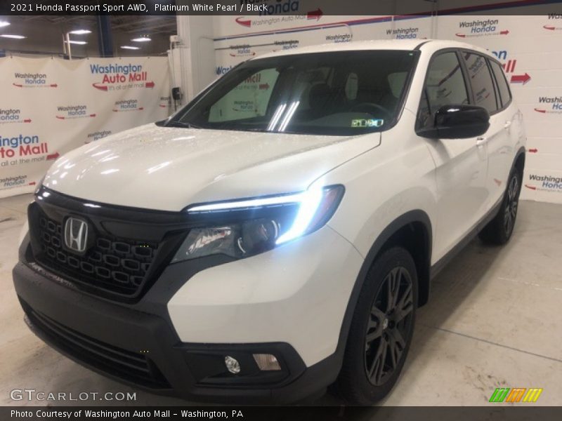 Platinum White Pearl / Black 2021 Honda Passport Sport AWD