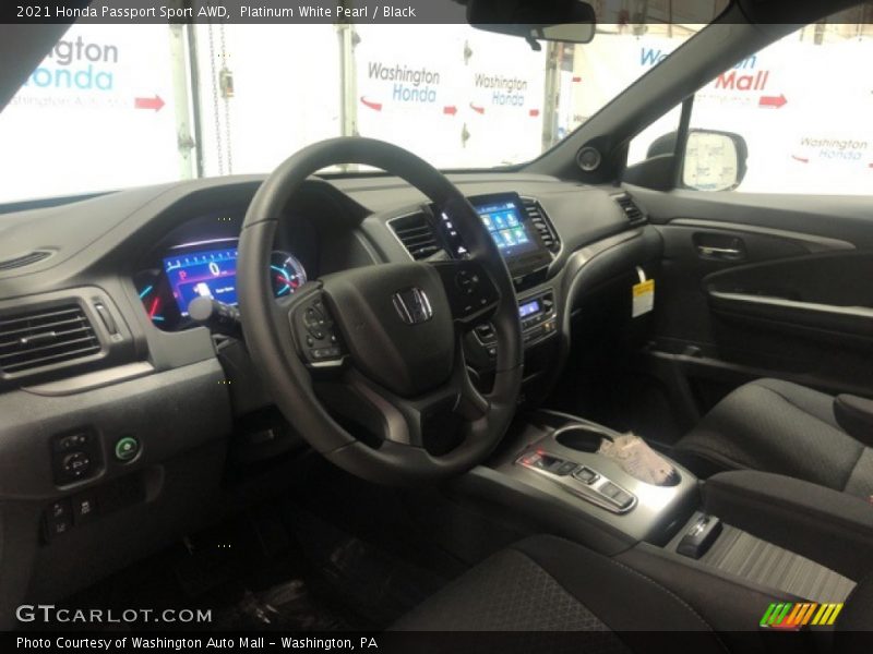 Platinum White Pearl / Black 2021 Honda Passport Sport AWD
