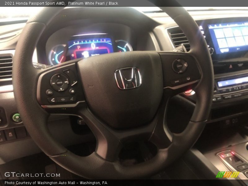 Platinum White Pearl / Black 2021 Honda Passport Sport AWD