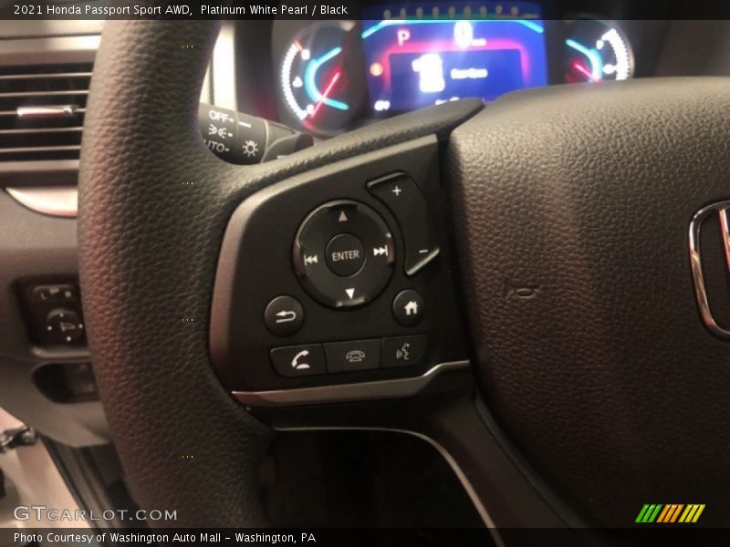 Platinum White Pearl / Black 2021 Honda Passport Sport AWD