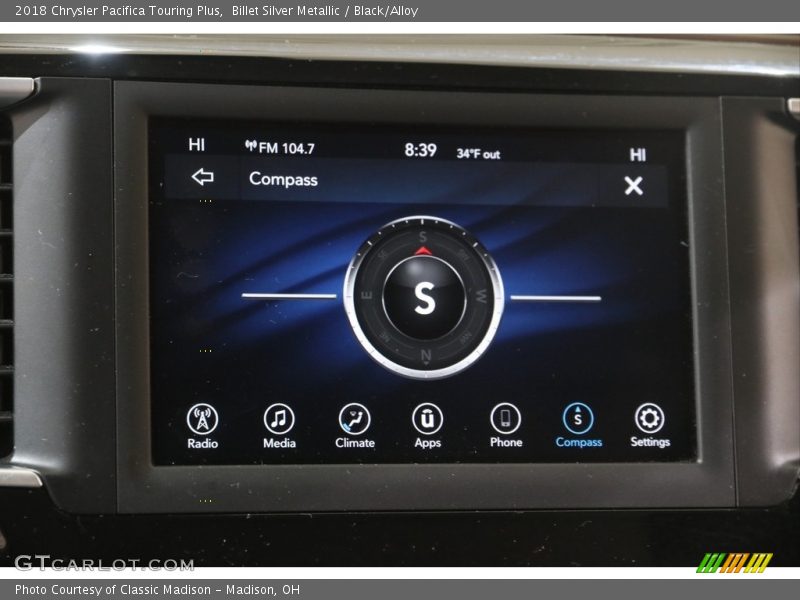 Billet Silver Metallic / Black/Alloy 2018 Chrysler Pacifica Touring Plus