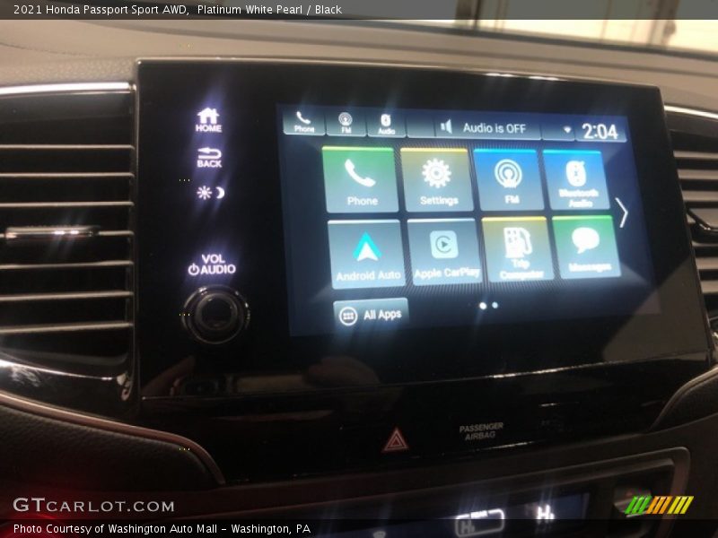 Platinum White Pearl / Black 2021 Honda Passport Sport AWD