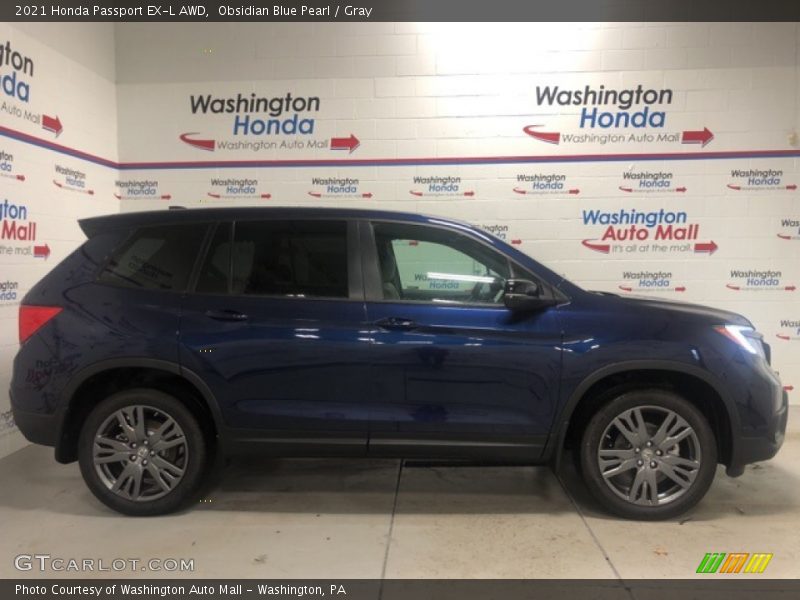 Obsidian Blue Pearl / Gray 2021 Honda Passport EX-L AWD