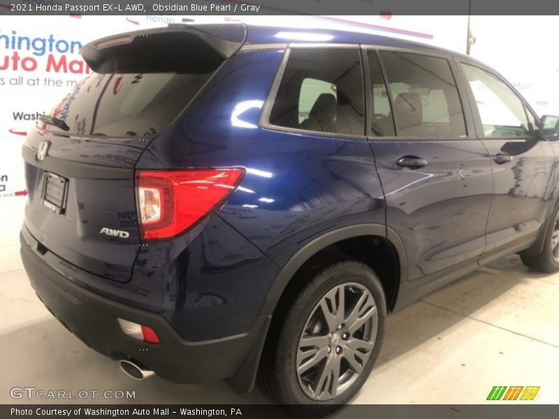 Obsidian Blue Pearl / Gray 2021 Honda Passport EX-L AWD