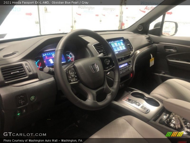 Obsidian Blue Pearl / Gray 2021 Honda Passport EX-L AWD