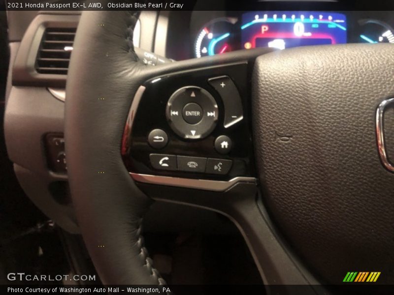 Obsidian Blue Pearl / Gray 2021 Honda Passport EX-L AWD