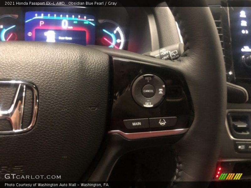 Obsidian Blue Pearl / Gray 2021 Honda Passport EX-L AWD