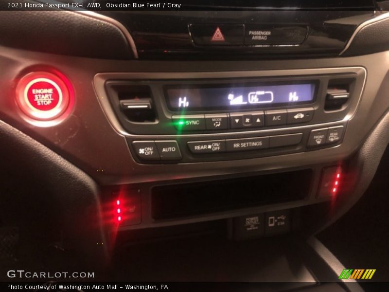 Obsidian Blue Pearl / Gray 2021 Honda Passport EX-L AWD