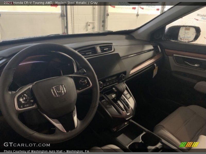 Modern Steel Metallic / Gray 2021 Honda CR-V Touring AWD