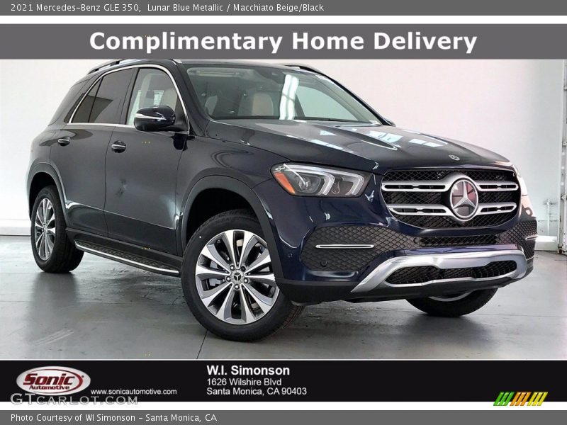 Lunar Blue Metallic / Macchiato Beige/Black 2021 Mercedes-Benz GLE 350