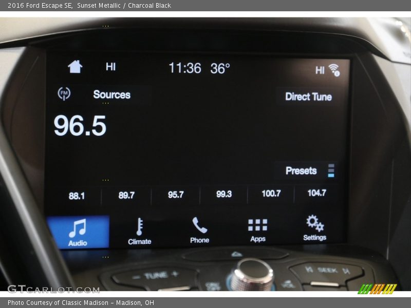 Sunset Metallic / Charcoal Black 2016 Ford Escape SE