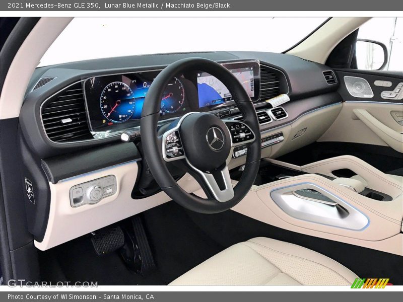Lunar Blue Metallic / Macchiato Beige/Black 2021 Mercedes-Benz GLE 350