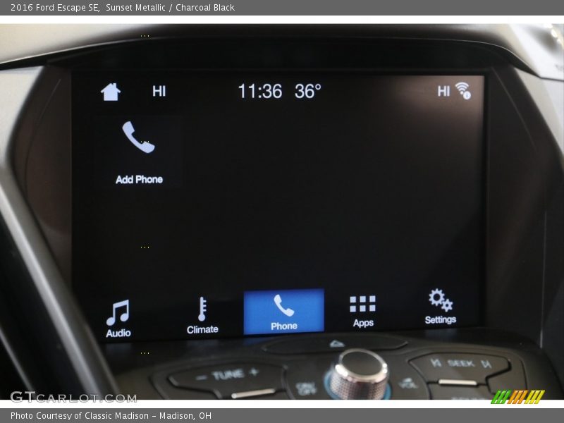 Sunset Metallic / Charcoal Black 2016 Ford Escape SE