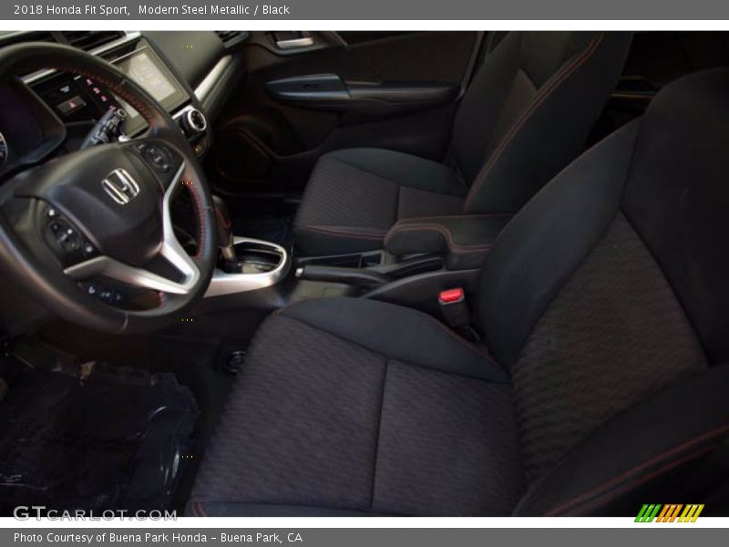 Modern Steel Metallic / Black 2018 Honda Fit Sport