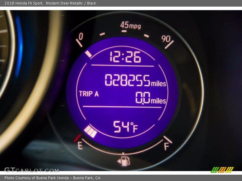 Modern Steel Metallic / Black 2018 Honda Fit Sport