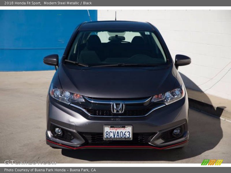 Modern Steel Metallic / Black 2018 Honda Fit Sport