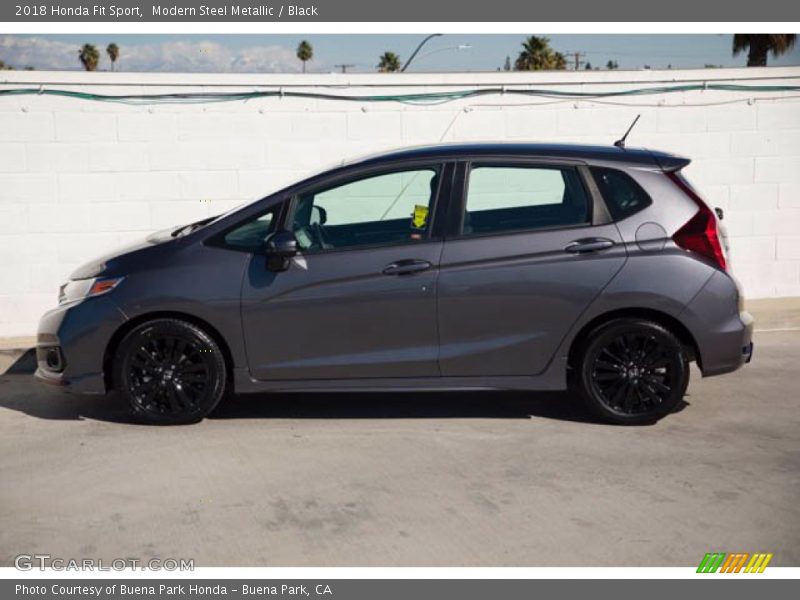 Modern Steel Metallic / Black 2018 Honda Fit Sport