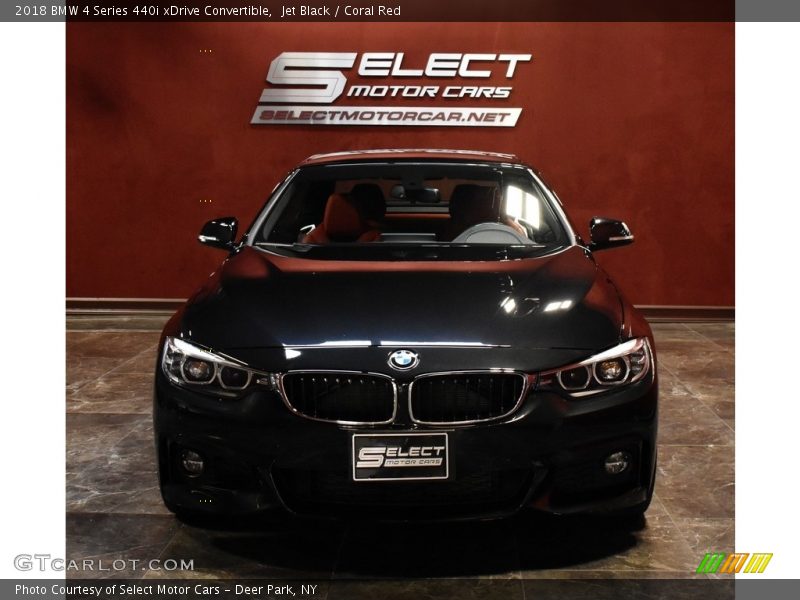 Jet Black / Coral Red 2018 BMW 4 Series 440i xDrive Convertible