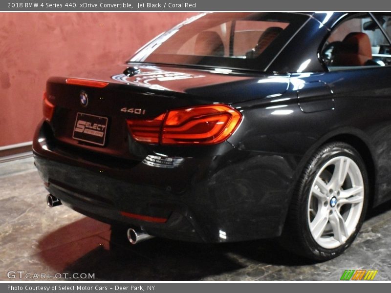 Jet Black / Coral Red 2018 BMW 4 Series 440i xDrive Convertible