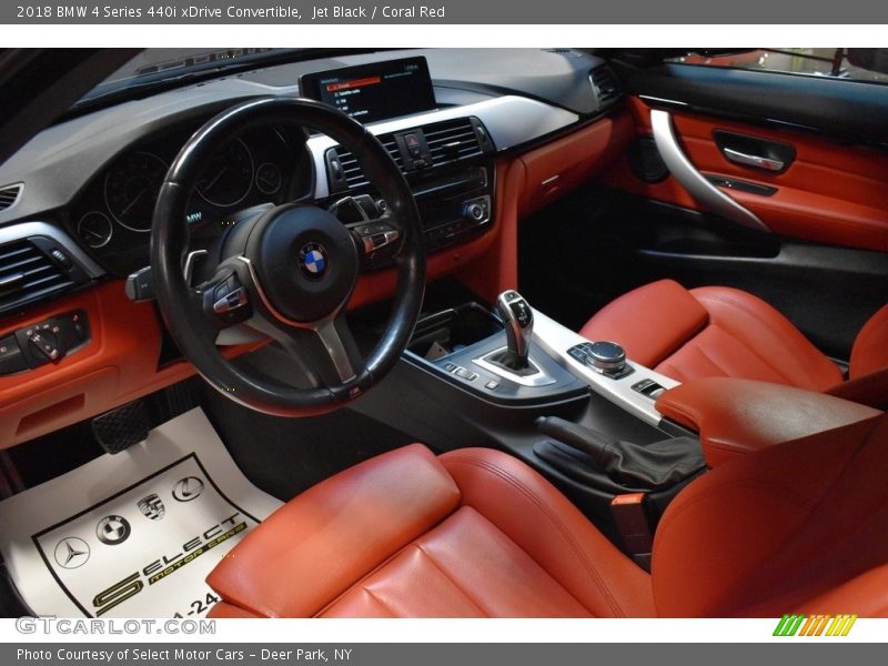 Jet Black / Coral Red 2018 BMW 4 Series 440i xDrive Convertible
