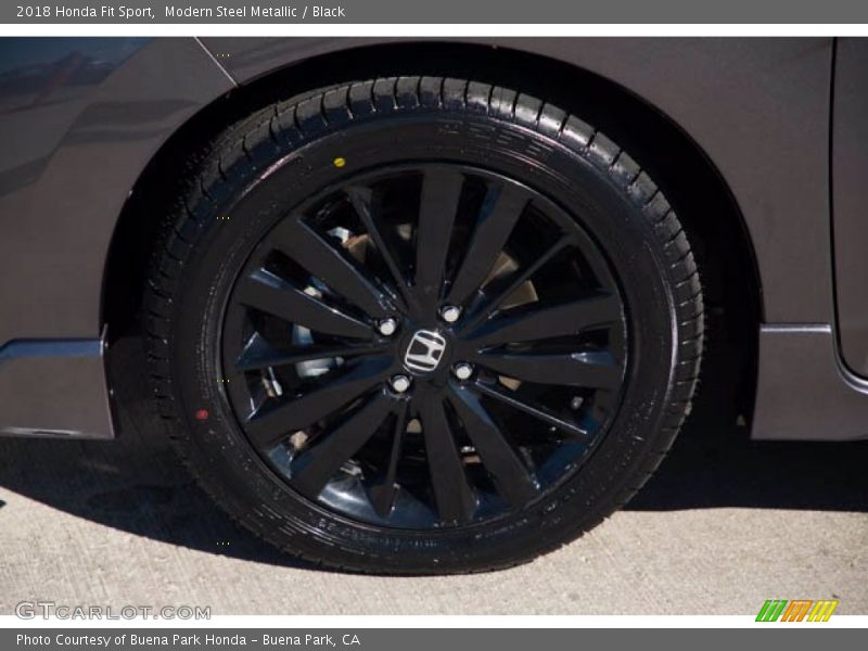 Modern Steel Metallic / Black 2018 Honda Fit Sport