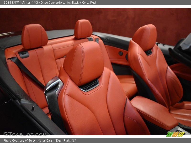 Jet Black / Coral Red 2018 BMW 4 Series 440i xDrive Convertible