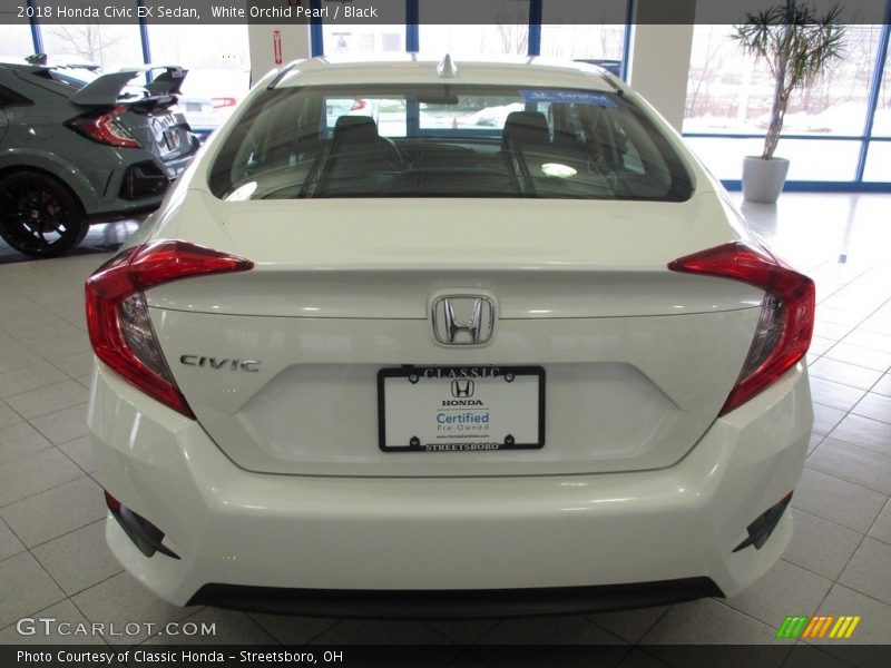 White Orchid Pearl / Black 2018 Honda Civic EX Sedan