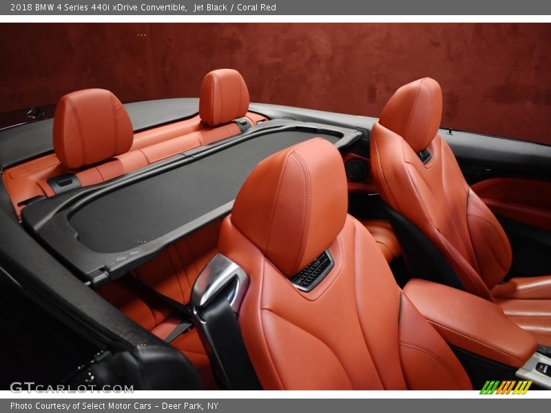 Jet Black / Coral Red 2018 BMW 4 Series 440i xDrive Convertible