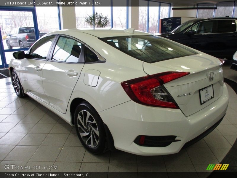 White Orchid Pearl / Black 2018 Honda Civic EX Sedan