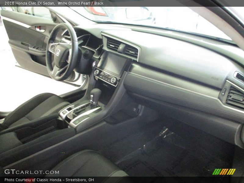 White Orchid Pearl / Black 2018 Honda Civic EX Sedan