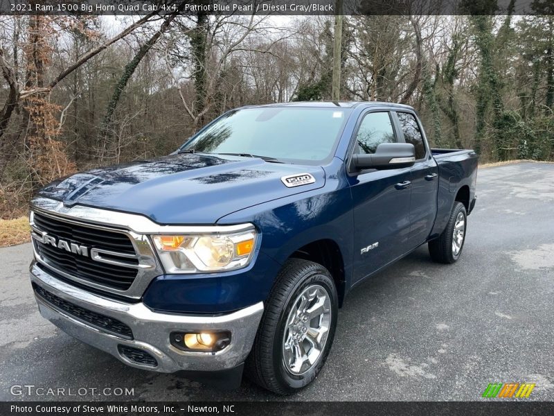 Patriot Blue Pearl / Diesel Gray/Black 2021 Ram 1500 Big Horn Quad Cab 4x4