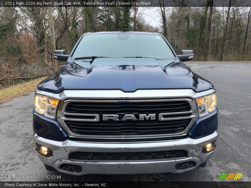 Patriot Blue Pearl / Diesel Gray/Black 2021 Ram 1500 Big Horn Quad Cab 4x4