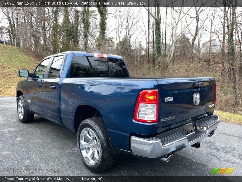 Patriot Blue Pearl / Diesel Gray/Black 2021 Ram 1500 Big Horn Quad Cab 4x4