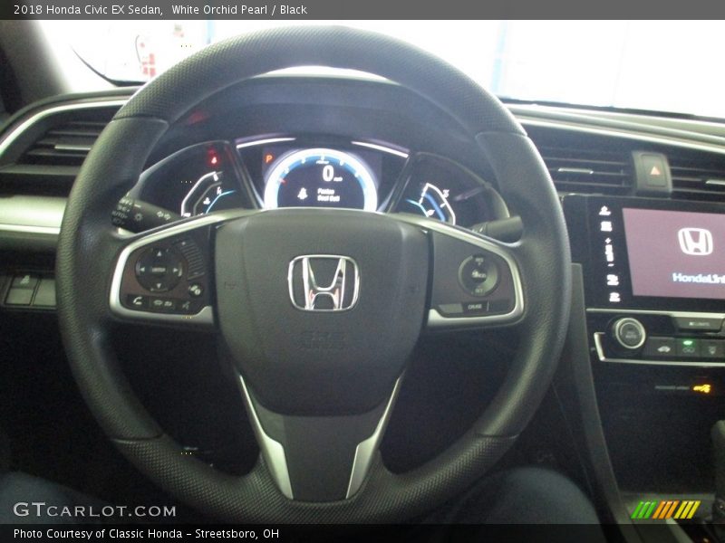 White Orchid Pearl / Black 2018 Honda Civic EX Sedan