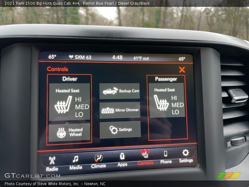 Controls of 2021 1500 Big Horn Quad Cab 4x4