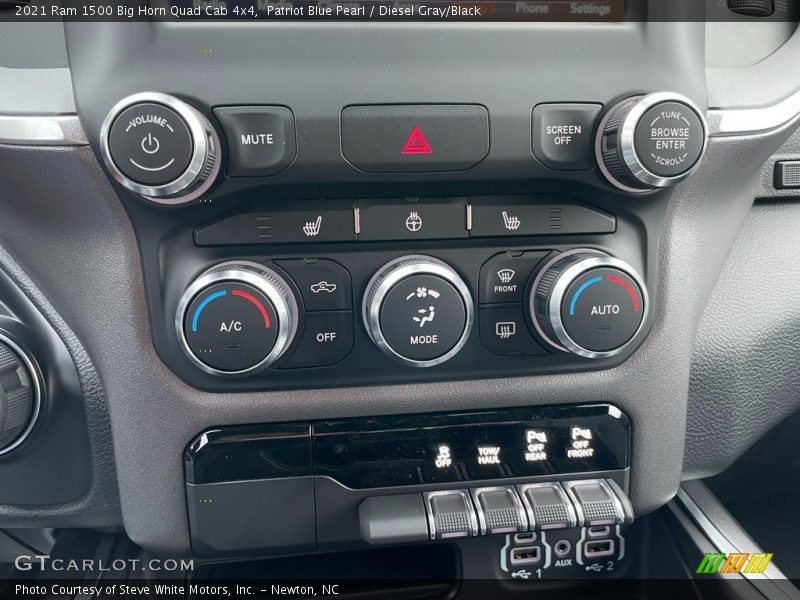 Patriot Blue Pearl / Diesel Gray/Black 2021 Ram 1500 Big Horn Quad Cab 4x4