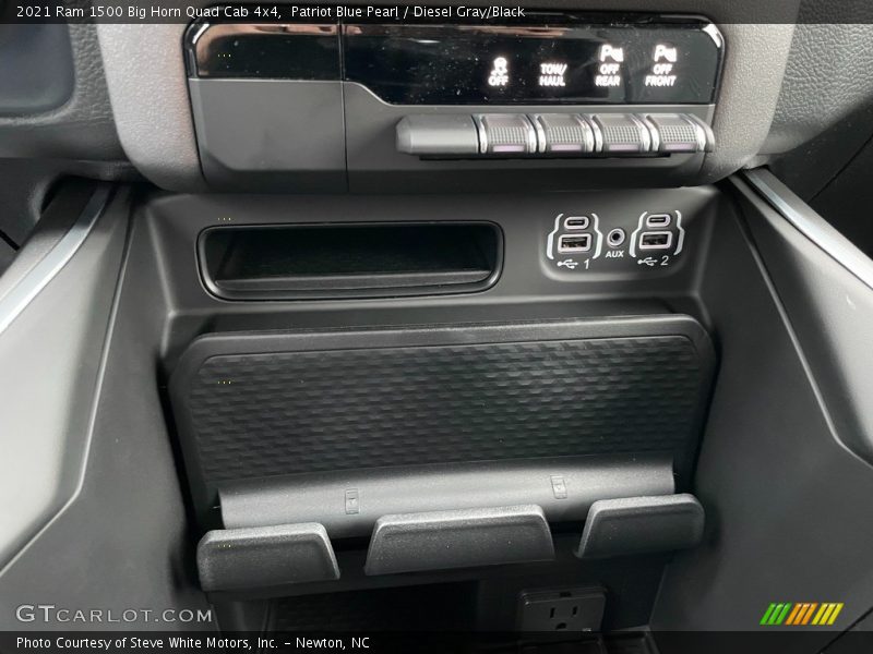 Patriot Blue Pearl / Diesel Gray/Black 2021 Ram 1500 Big Horn Quad Cab 4x4