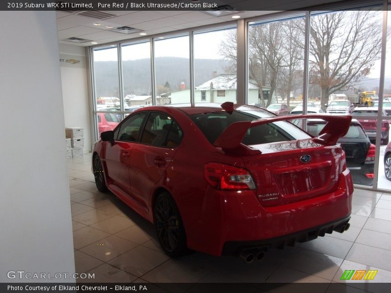 Pure Red / Black Ultrasuede/Carbon Black 2019 Subaru WRX STI Limited