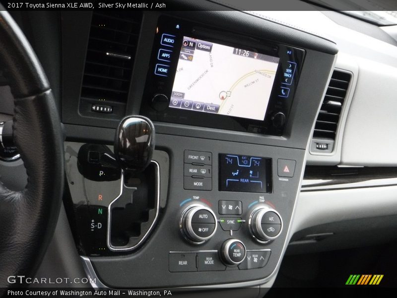 Silver Sky Metallic / Ash 2017 Toyota Sienna XLE AWD