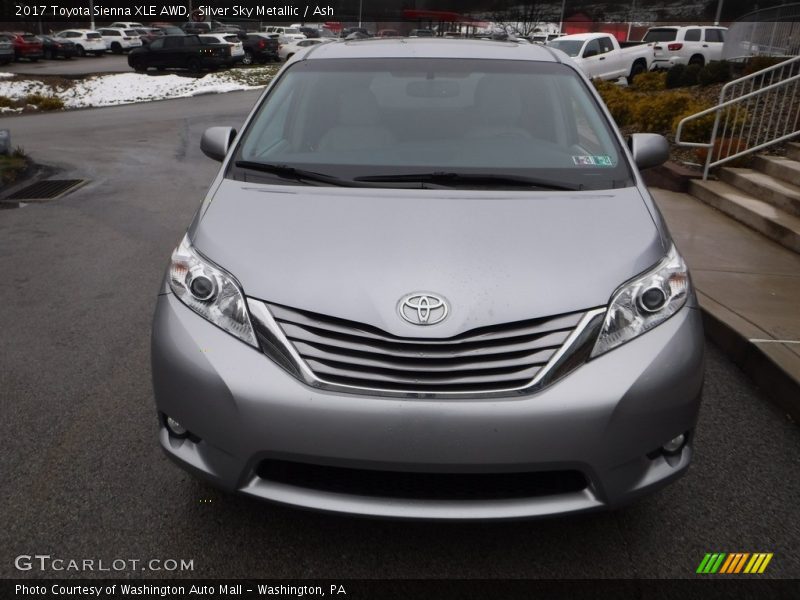 Silver Sky Metallic / Ash 2017 Toyota Sienna XLE AWD