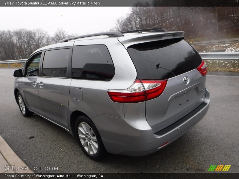 Silver Sky Metallic / Ash 2017 Toyota Sienna XLE AWD