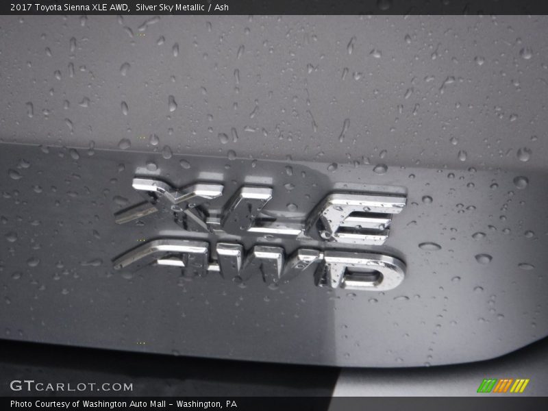 Silver Sky Metallic / Ash 2017 Toyota Sienna XLE AWD