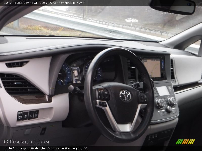 Silver Sky Metallic / Ash 2017 Toyota Sienna XLE AWD