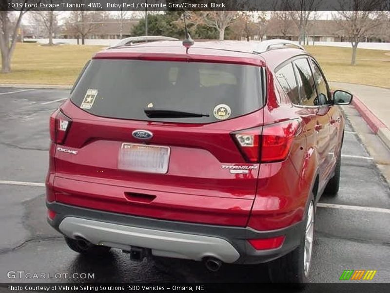 Ruby Red / Chromite Gray/Charcoal Black 2019 Ford Escape Titanium 4WD