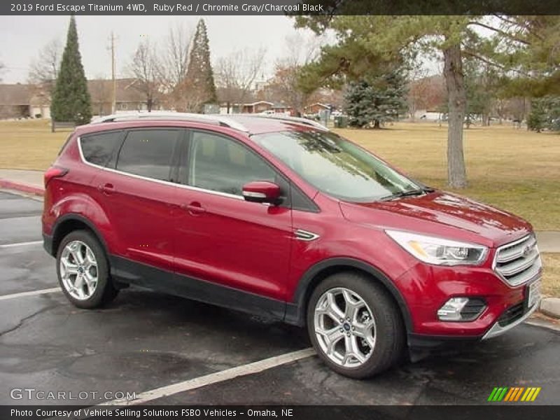 Ruby Red / Chromite Gray/Charcoal Black 2019 Ford Escape Titanium 4WD