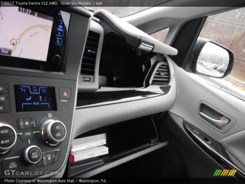 Silver Sky Metallic / Ash 2017 Toyota Sienna XLE AWD